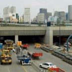 Boston's "Big Dig" began in the 1980s and the last ramp of the mega tunnel project opened in 2006.