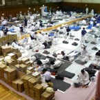 Workers inside the dangerously toxic Fukishima Daiichi Nuclear Power plant: A "suicide corps" of retired engineers wants to replace the young workers.