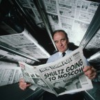 Rupert Murdoch at the printing presses of the New York Post in 1985: The media mogul is now engulfed in a massive phone-hacking scandal that threatens his empire.