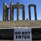 The Temple of the Olympian Zeus in Athens: Greece won a massive bailout package from EU lawmakers, but some say it may not be enough to rescue the nation's floundering economy.