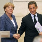 German Chancellor Angela Merkel and French President Nicolas Sarkozy are lobbying for a united EU economic government to respond to the continent's financial crisis.