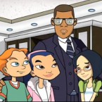 Jay-Z congratulates a group of young entrepreneurs on their business decisions in an episode of Warren Buffett's web series "The Secret Millionaires Club."