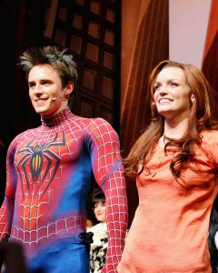 "Spider-Man: Turn Off The Dark" cast members bow during a summer performance: The critically savaged, $75-million production had an impressive $2 million box-office gross last week.