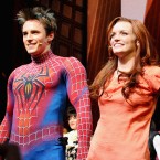 "Spider-Man: Turn Off The Dark" cast members bow during a summer performance: The critically savaged, $75-million production had an impressive $2 million box-office gross last week.