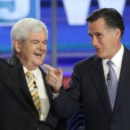 Pundits will be paying close attention to Saturday's Republican debate in Iowa, when Newt Gingrich and Mitt Romney are likely to aggressively jostle for pole position.