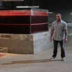 "Fear Factor" host Joe Rogan stands next to a vat of cow's blood: The gag-inducing show returned to NBC Monday for its first episode since 2006.
