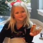 As part of a Christmas prank orchestrated by Jimmy Kimmel, a mother gives her young daughter a half-eaten sandwich. The girl declares sadly that she prefers Hot Pockets.