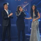 (Relatively) low-rated: "X-Factor" judges Simon Cowell and Nicole Scherziner (right) and the show's winner Melanie Amaro on Thursday's season finale.