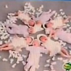 This photo of eight Chinese siblings in matching onesies and hats has triggered controversy and an investigation: The country initiated its one-child policy in 1978.