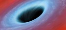An illustration of a black hole: The super-dense light gobblers are invisible, and have thus never been photographed.