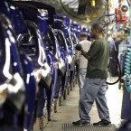 A worker at Ford's electric car plant in Michigan: Many U.S. businesses have moved their manufacturing operations to China, stoking worries that American hegemony is a thing of the past.