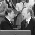 The GOP came close to a brokered convention in 1976, when Ronald Reagan just barely lost to incumbent President Gerald Ford.