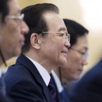 Chinese Premier Wen Jiabao talks with European Union leaders in Beijing on Tuesday: Europe hopes China will use some of its $3.2 trillion in foreign exchange reserves to bail out the struggling eurozone.