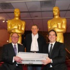 PricewaterhouseCoopers partners and Academy president Tom Sherak (center) attend the final Oscar ballot mailing on Feb. 1: A new study shows that 94 percent of Oscar voters are white.