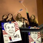 A Rick Santorum rally in Washington state: The social conservative's popularity among women has risen 13 percent since January, according to a new poll.