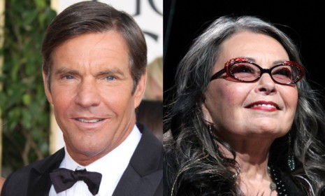 Dennis Quaid and Roseanne Barr