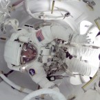 An astronaut aboard the International Space Station: Many astronauts who live at the ISS for several months find that their once-excellent vision is damaged by a prolonged zero-gravity stay.