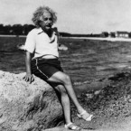 An undated photo of Albert Einstein at New York's Saranac Lake: A newly digitized letter from Einstein's personal collection reveals that the physicist once saved a former lover from the Nazis.