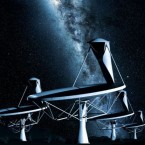 An artist's illustration of SKA dishes, part of a proposed supercomputer radio telescope that would be tasked with studying the farthest corners of space.