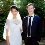 Facebook founder Mark Zuckerberg married his longtime girlfriend Priscilla Chan on Saturday, just one day after shares of his company began trading for $38 each.
