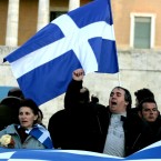 Greeks protest against austerity measures: The Economist suggests that the best way for European countries to resolve the debt crisis is to become, in effect, the United States of Europe.