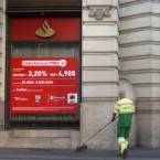A Banco Santander branch in Madrid: It might cost nearly 500 billion euros to rescue Spain, nearly wiping out Europe's new 700 billion euro bailout fund.