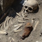 In Bulgaria, a chunk of iron is found next to a supposed vampire skeleton that dates back to the Middle Ages.