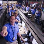 Members of the Jet Propulsion Laboratory celebrate Mars Curiosity Rover's successful landing on the Red Planet Aug. 5