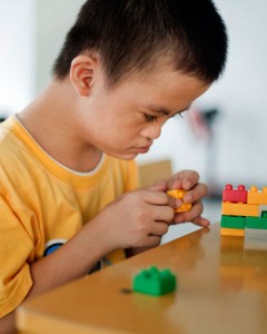 Le Trung Hong Phuc, a 9-year-old from Vietnam, was born with disabilities, presumably due to his parents' exposure to Agent Orange.