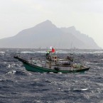 A Taiwanese fishing boat comes close to the disputed Senkaku Islands in the East China Sea on Sept. 25.