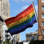 A man waves a gay pride flag in San Francisco: On Thursday, a New York court became the second federal court to rule that the Defense of Marriage Act, which designates marriage as between one man and one woman, is unconstitutional.