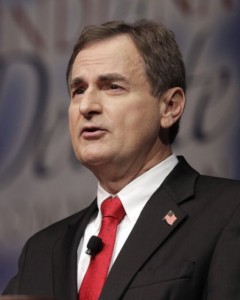 Republican Richard Mourdock&nbsp;participates in a debate in New Albany, Ind., on Oct. 23: Mourdock's comments about pregnancy and rape are being likened to Todd Akin's.