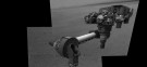 A composite image of NASA's Mars rover shows Curiosity extending its robotic arm for the first time, on Aug. 20.