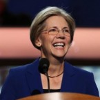 Elizabeth Warren speaks at the Democratic National Convention: The Democratic nominee has a slim lead over Scott Brown in the Massacusetts Senate race.