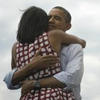 On Nov. 6, President Obama tweeted out this photo with the message "Four more years." It was&nbsp;retweeted more than 800,000 times.