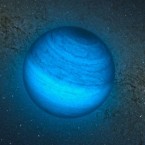 An artist's impression of the free-floating planet CFBDSIRJ2149, which reflects little light because it doesn't orbit a star.