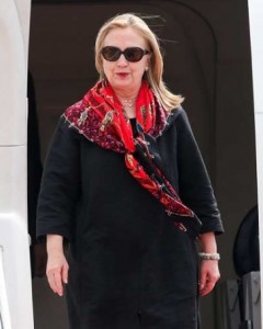 Secretary of State Hillary Clinton arrives in Bangkok, Thailand, on Nov. 18, during a 10-day Asia Pacific tour.