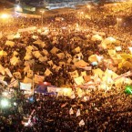 Tens of thousands of Egyptians crowd into Tahrir Square to once again protest a power-hungry president.