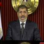 Morsi delivers a televised statement in Cairo on Dec. 6.