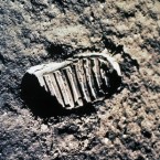 One of the first steps taken on the moon by Neil Armstrong and Buzz Aldrin in 1969.