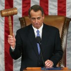 Speaker of the House John Boehner (R-Ohio) holds the gavel during the first session of the 113th Congress on Jan. 3.