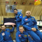 The six volunteers of Russia's 520-day endurance mission simulation.