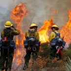 Wildfires, including this one in Glendora, Calif., burned 9.2 million acres in 2012.