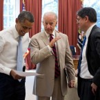 President Obama and Vice President Biden are not at all cracking wise about Jack Lew's ridiculous signature, but it'd be funny if they were.