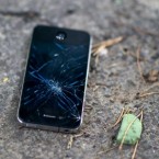 An out-of-work iPhone is kicked to the curb.