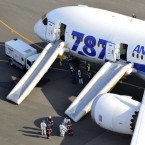 A 787 Dreamliner at the Takamatsu airport in Japan after making an emergency landing on Jan. 16.